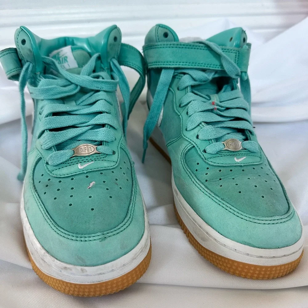 Men’s Nike Air Force 1 Mid Washed Teal - Picture 8 of 10